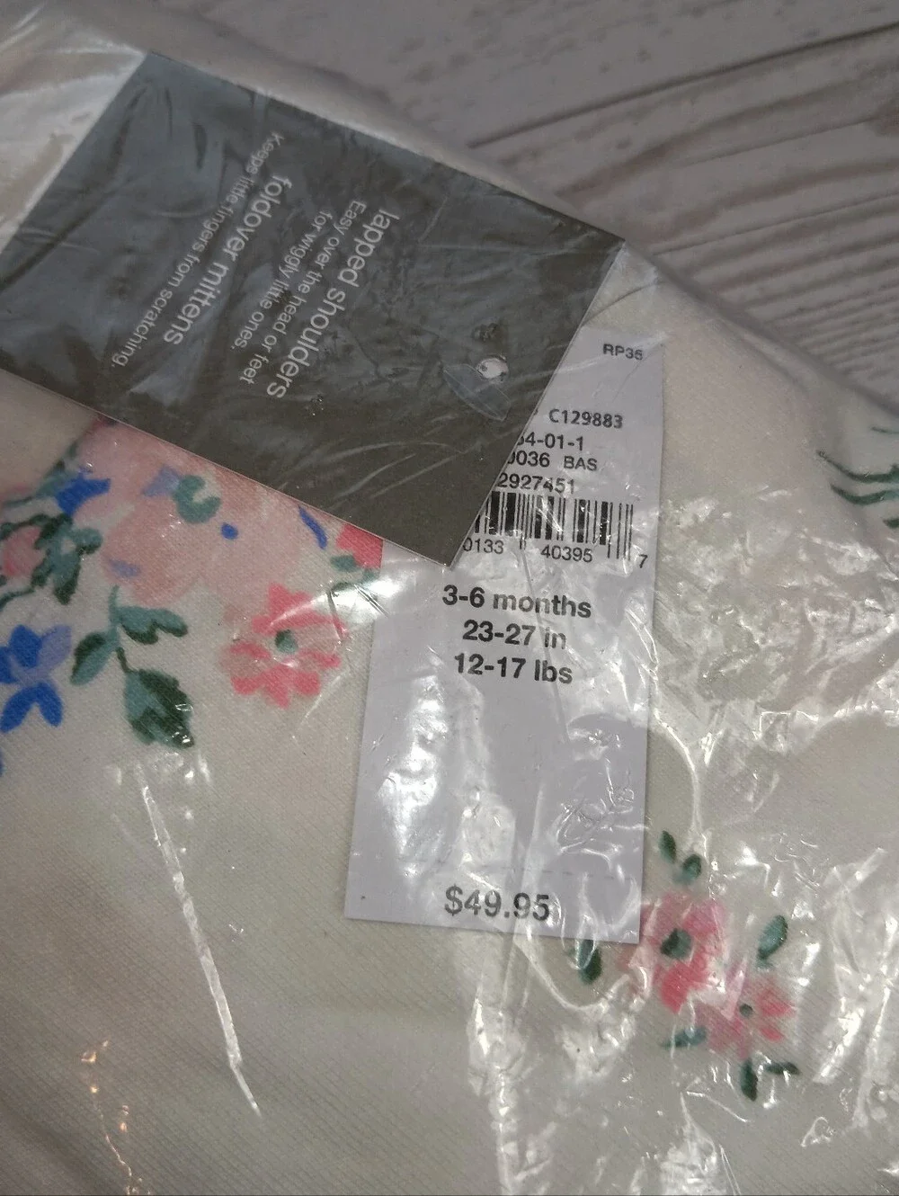 Baby Gap Girl's First Favorites 3-Pack Organic Cotton Bodysuit Sz 3-6 M, 12-18 M